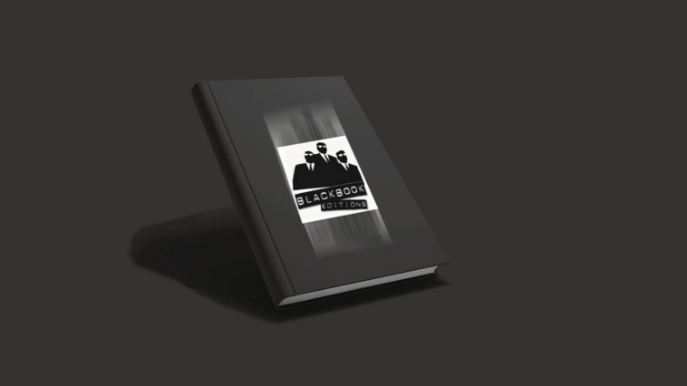 Logo de BBE sur un livre noir