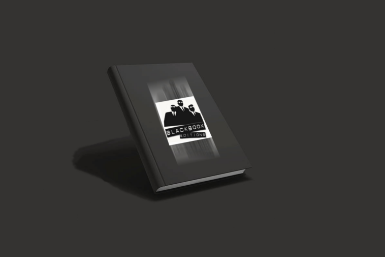 Logo de BBE sur un livre noir