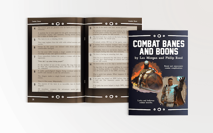 Combat Banes And boons, un accessoire critique!