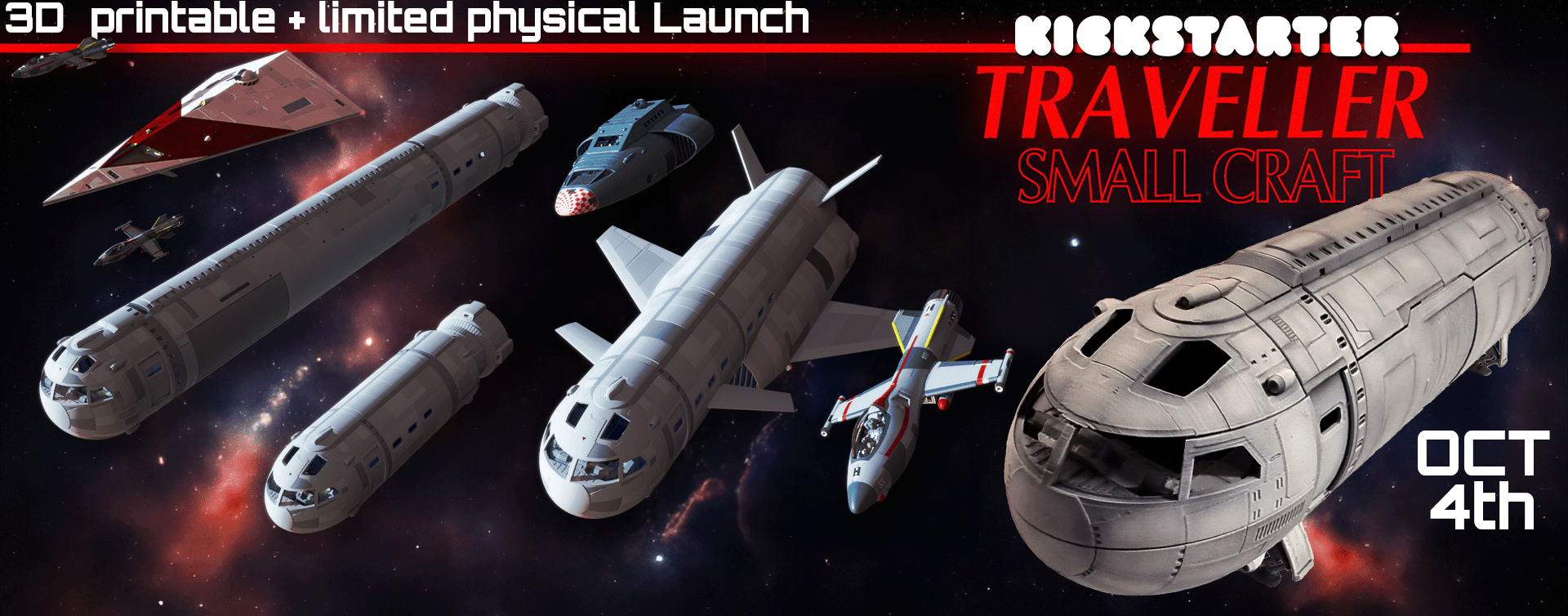 Official Traveller Small Craft, jouer aux petits vaisseaux