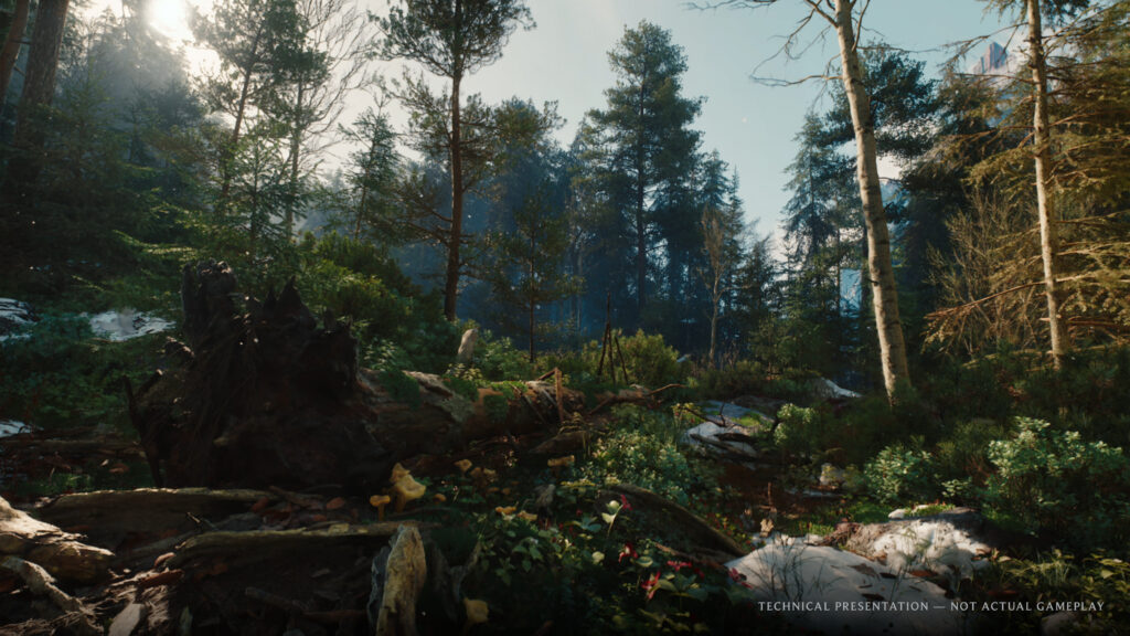 the witcher 4 ue5 tech demo ps5 forest clean